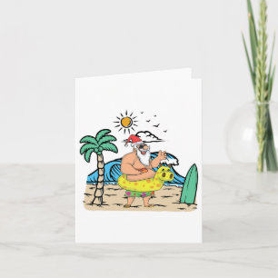 Tropisch strand Funny Kerstmis Kerstmis Kaart