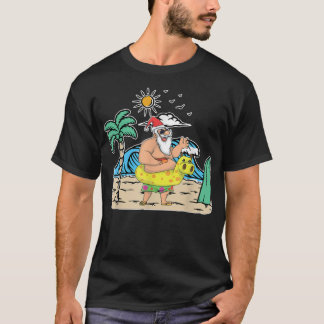 Tropisch strand Funny Kerstmis Kerstmis T-shirt
