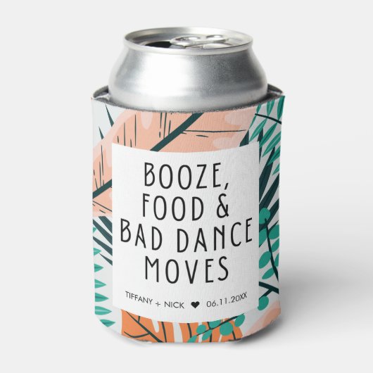 Tropisch strand Funny Wedding Favor Blikjeskoeler (Blikje Voorkant)