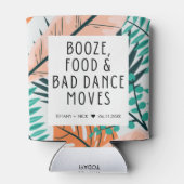 Tropisch strand Funny Wedding Favor Blikjeskoeler (Achterkant)