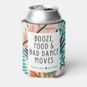 Tropisch strand Funny Wedding Favor Blikjeskoeler (Blikje Achterkant)