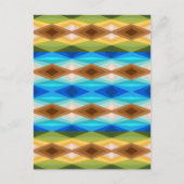 Tropisch strand gekleurde caleidoscoop Abstracte k Briefkaart (Voorkant)