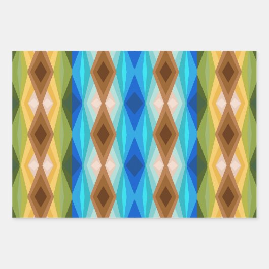 Tropisch strand gekleurde caleidoscoop Abstracte k Inpakpapier Vel (Voorkant 2)