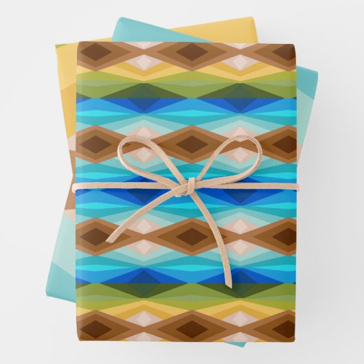 Tropisch strand gekleurde caleidoscoop Abstracte k Inpakpapier Vel (In situ)