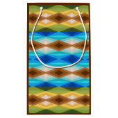 Tropisch strand gekleurde caleidoscoop Abstracte k Klein Cadeauzakje (Achterkant)