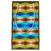 Tropisch strand gekleurde caleidoscoop Abstracte k Klein Cadeauzakje (Voorkant)