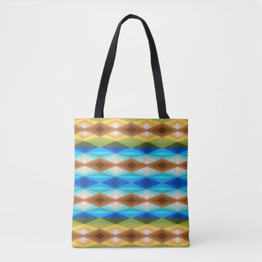 Tropisch strand gekleurde caleidoscoop Abstracte k Tote Bag (Voorkant)
