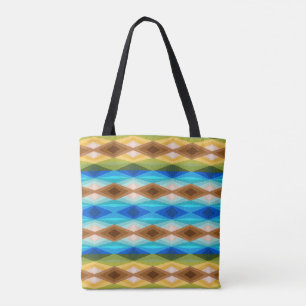 Tropisch strand gekleurde caleidoscoop Abstracte k Tote Bag
