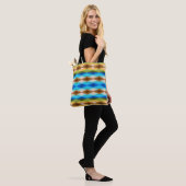 Tropisch strand gekleurde caleidoscoop Abstracte k Tote Bag (Op model)