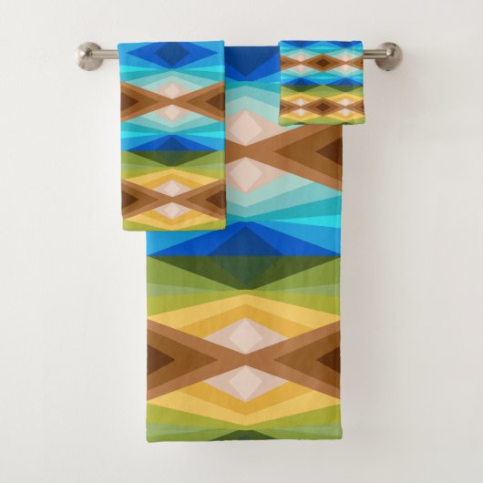 Tropisch strand Gekleurde Kaleidoscoop Abstracte K Bad Handdoek (Insitu)