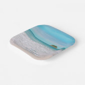 Tropisch strand gepersonaliseerd "Happy Retirement Papieren Bordje (Gebogen)