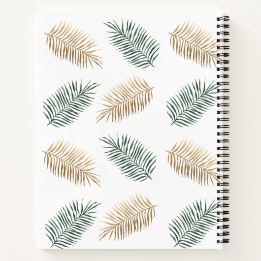 Tropisch strand gepersonaliseerd notitieboek (Achterkant)