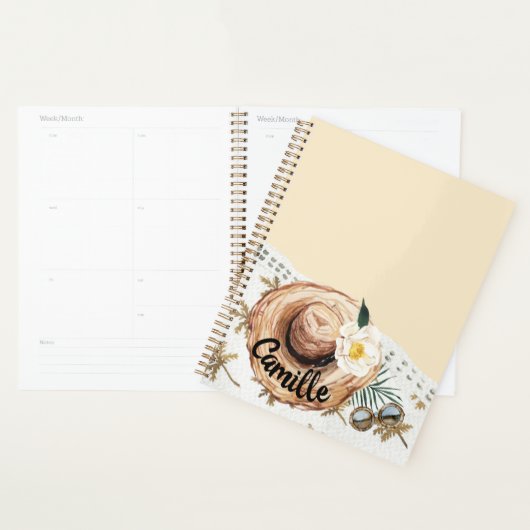 Tropisch strand gepersonaliseerd planner (Display)