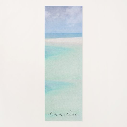 Tropisch strand gepersonaliseerd yogamat (Voorkant)