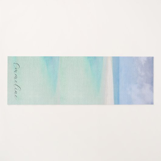 Tropisch strand gepersonaliseerd yogamat (Voorkant (horizontaal))