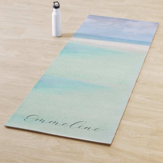 Tropisch strand gepersonaliseerd yogamat (In situ)