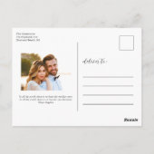 Tropisch strand gewoon huwelijksaankondiging briefkaart (Achterkant)