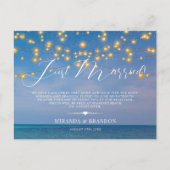 Tropisch strand gewoon huwelijksaankondiging briefkaart (Voorkant)