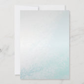 Tropisch strand, Glitter Blue Palms Verloving Kaart (Achterkant)