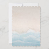 Tropisch strand glitter palm bruiloft kaart (Achterkant)
