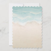 Tropisch strand Glitter Palm Save The Date (Achterkant)