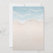 Tropisch strand Glitter Palm Verloving Kaart (Achterkant)