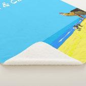 Tropisch strand, Goa, India, gepersonaliseerd Sherpa Deken (3/4)