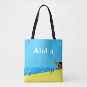Tropisch strand, Goa, India, gepersonaliseerd Tote Bag (Voorkant)