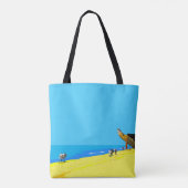 Tropisch strand, Goa, India, gepersonaliseerd Tote Bag (Achterkant)
