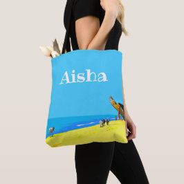 Tropisch strand, Goa, India, gepersonaliseerd Tote Bag