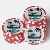 Tropisch strand golf & palmboom poker chips (Opstapeling)