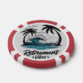 Tropisch strand golf & palmboom poker chips (Enkel)