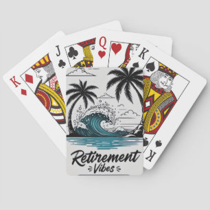 Tropisch strand golf & palmboom pokerkaarten