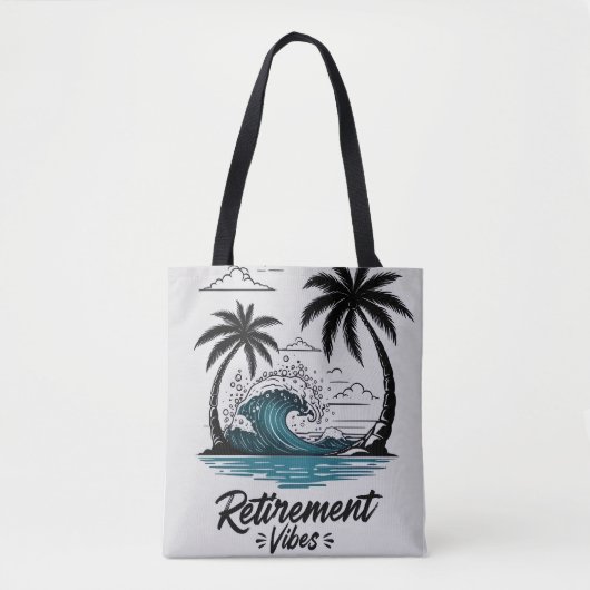 Tropisch strand golf & palmboom tote bag (Voorkant)
