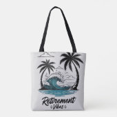 Tropisch strand golf & palmboom tote bag (Achterkant)