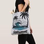 Tropisch strand golf & palmboom tote bag (Dichtbij)
