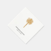 Tropisch strand goudpalm, bestemming bruiloft servet (Hoek)