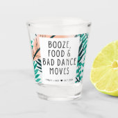 Tropisch strand grappig huwelijksgeschenk shot glas (Voorkant)