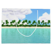 Tropisch strand groot cadeauzakje (Achterkant)