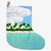 Tropisch strand grote kerstsok (Voorkant)