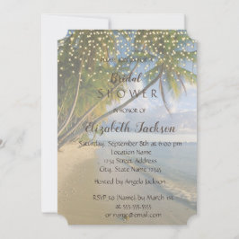 Tropisch strand, handpalm, Vrijgezellenfeest teken Kaart