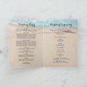 Tropisch strand hart huwelijksceremonie programma (Binnen)