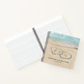 Tropisch strand hart kust trouwgastboek notitieboek (Binnen)