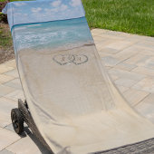 Tropisch  strand hart Shore Monogram Strandlaken