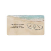 Tropisch strand hart zand etiket (Voorkant)