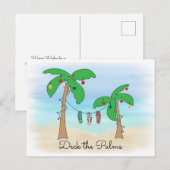 Tropisch strand Hawaïaans kerstdek De palmen Feestdagenkaart (Voorkant / Achterkant)
