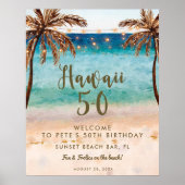tropisch strand hawaii 5 0 welkomstbord poster (Voorkant)