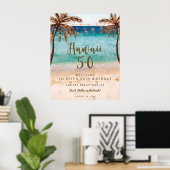 tropisch strand hawaii 5 0 welkomstbord poster (Thuiskantoor)