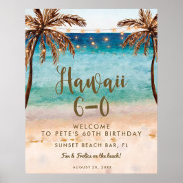 tropisch strand hawaii 6 0 welkomstbord poster