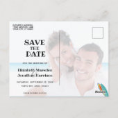 Tropisch strand Hawaii palm Surfboards Red Truck Briefkaart (Achterkant)